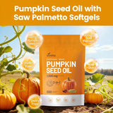 VivoNu Pumpkin Seed Oil Softgels with saw palmetto extract
