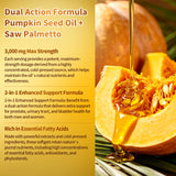 VivoNu Saw Palmetto Pumpkin Seed Oil Softgels side view