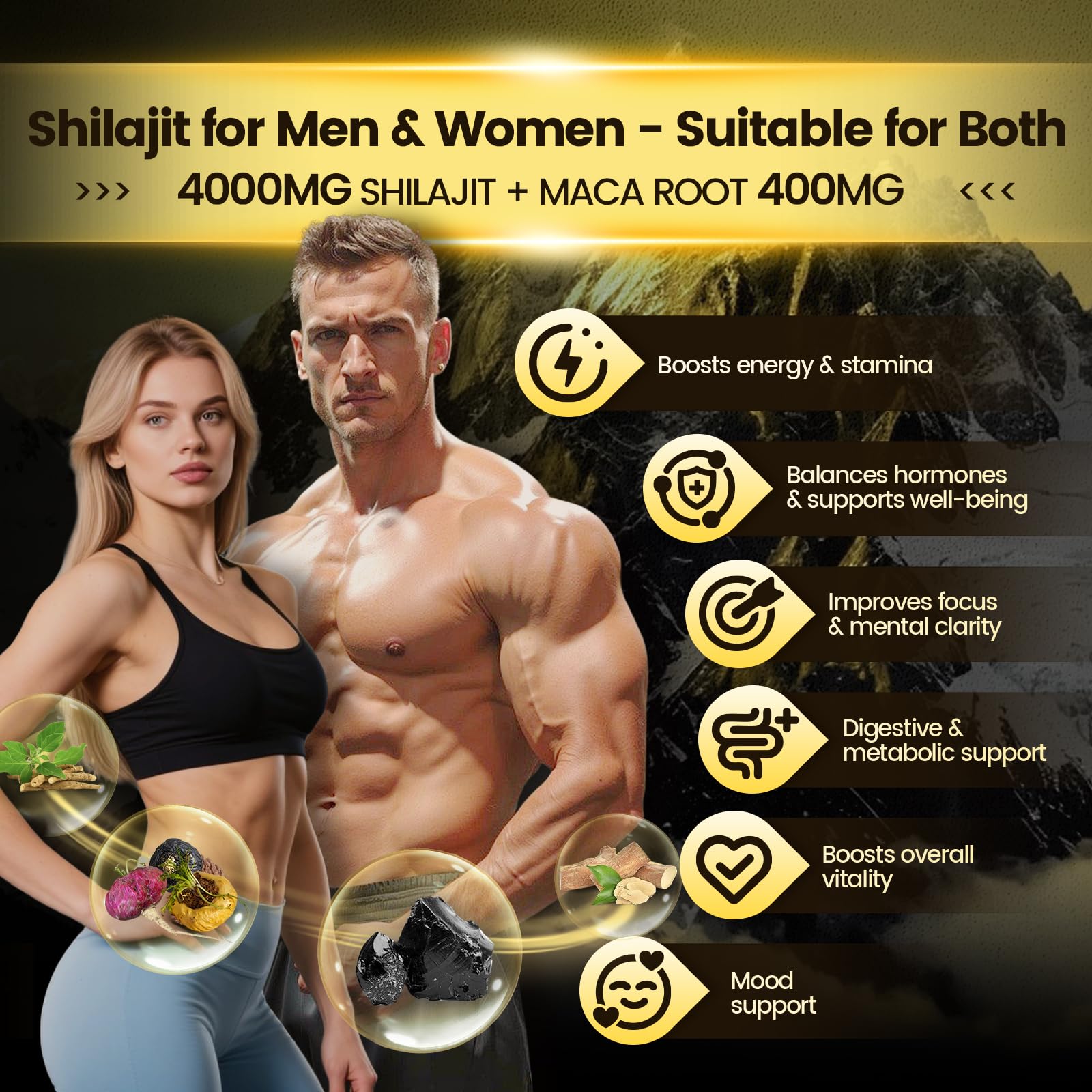 VivoNu Shilajit Gold Gummies close-up of individual gummy