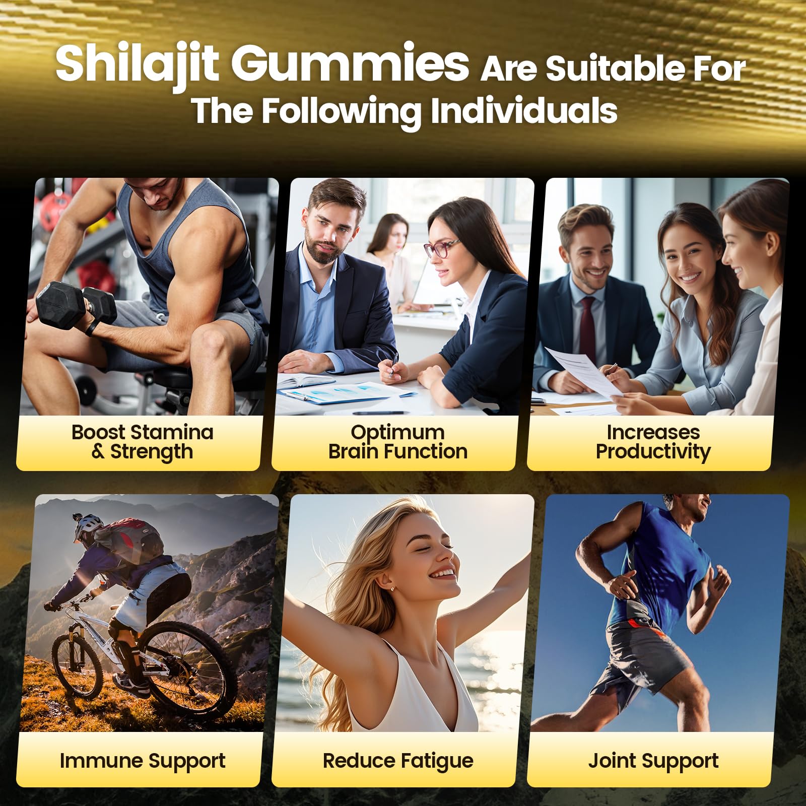 VivoNu Shilajit Gold Gummies in a lifestyle setting