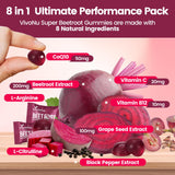 VivoNu Super Beetroot Gummies individual gummy close-up