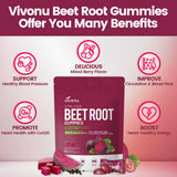 VivoNu Super Beetroot Gummies showing mixed berry flavour