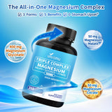 VivoNu Triple Magnesium Complex 240 Capsules close-up of label