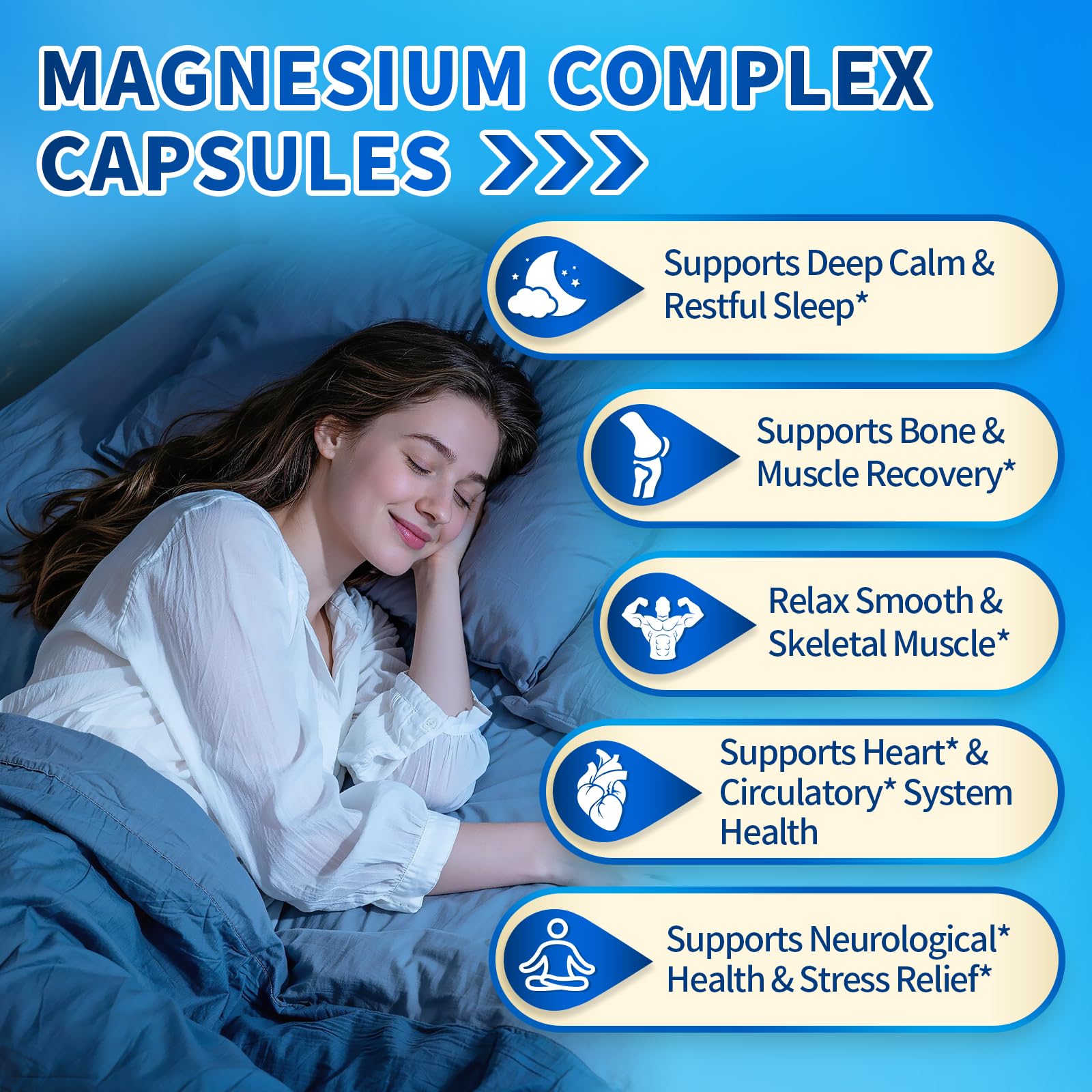 VivoNu Triple Magnesium Complex 240 Capsules side view