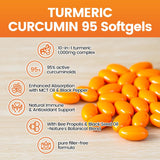 VivoNu Turmeric Curcumin 180 veggie capsules bottle