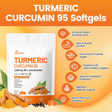 VivoNu Turmeric Curcumin Capsules side view showing label
