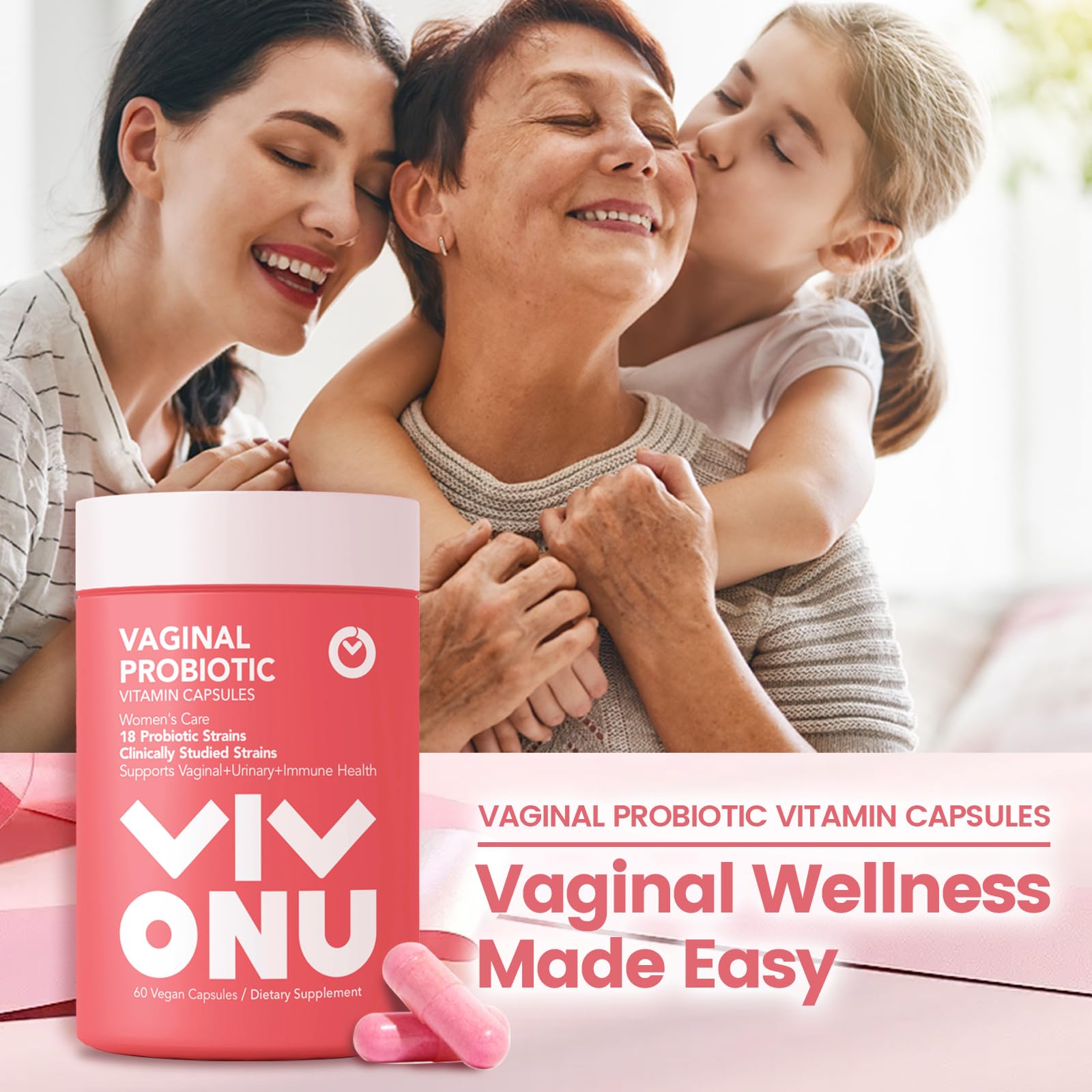 VivoNu Women's Probiotic Supplement showing cranberry extract ingredient
