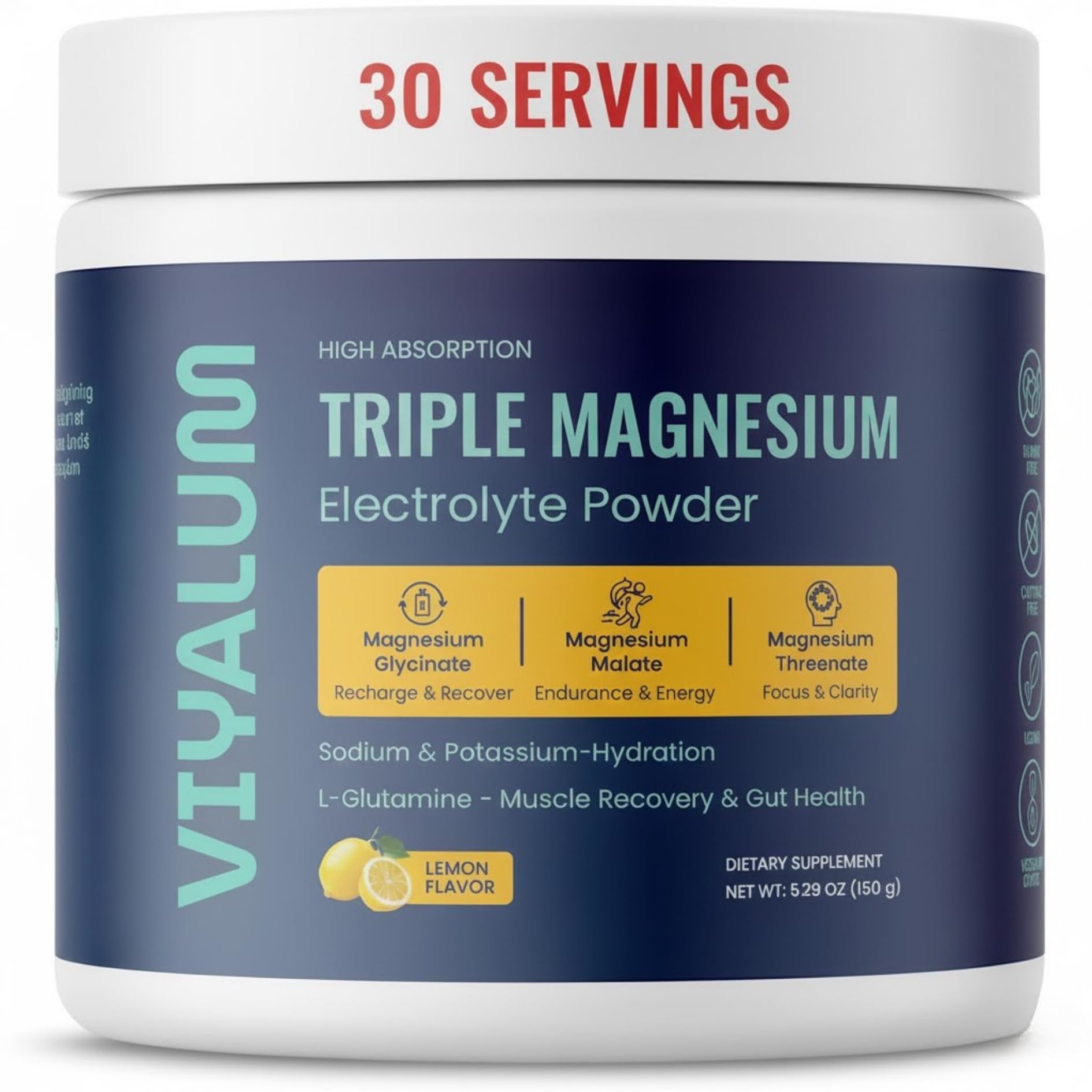 VIYALUM Magnesium Supplement 250mg front view