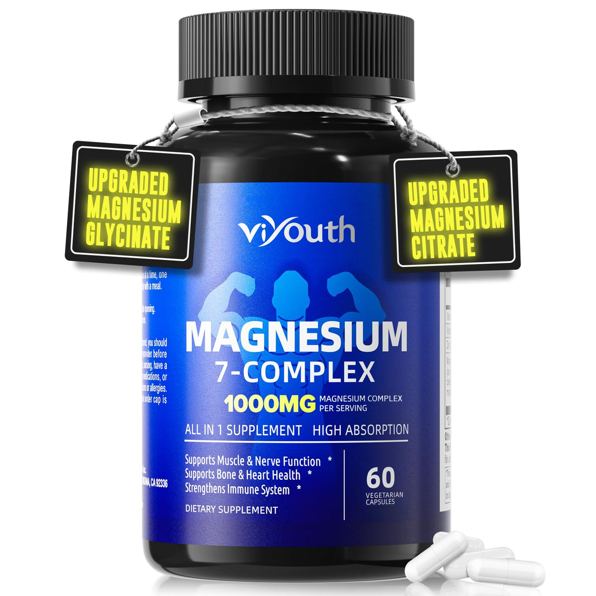 VIYOUTH 7-in-1 Magnesium Complex bottle front view