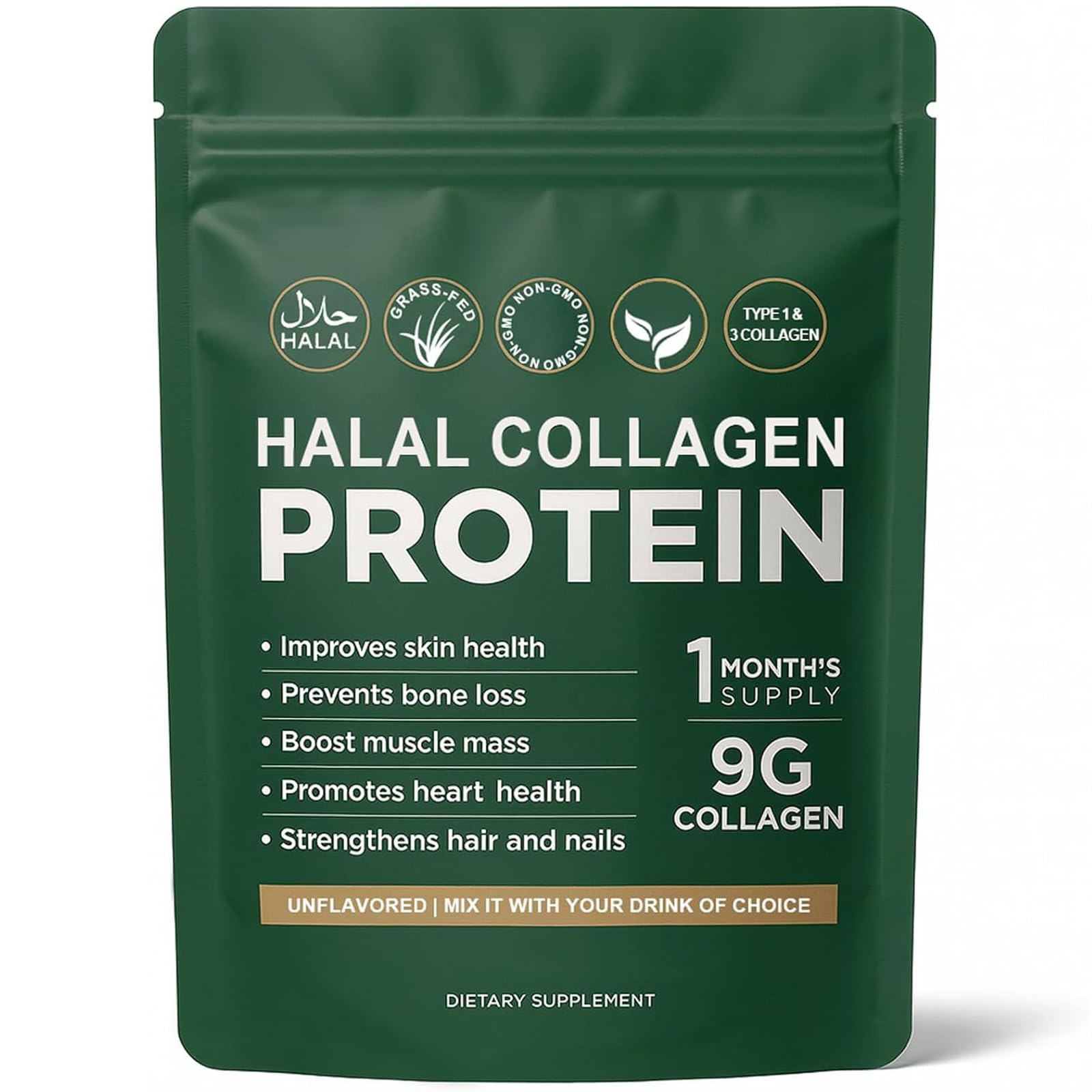 Vlsdoin Halal Collagen Protein Powder 300g front view