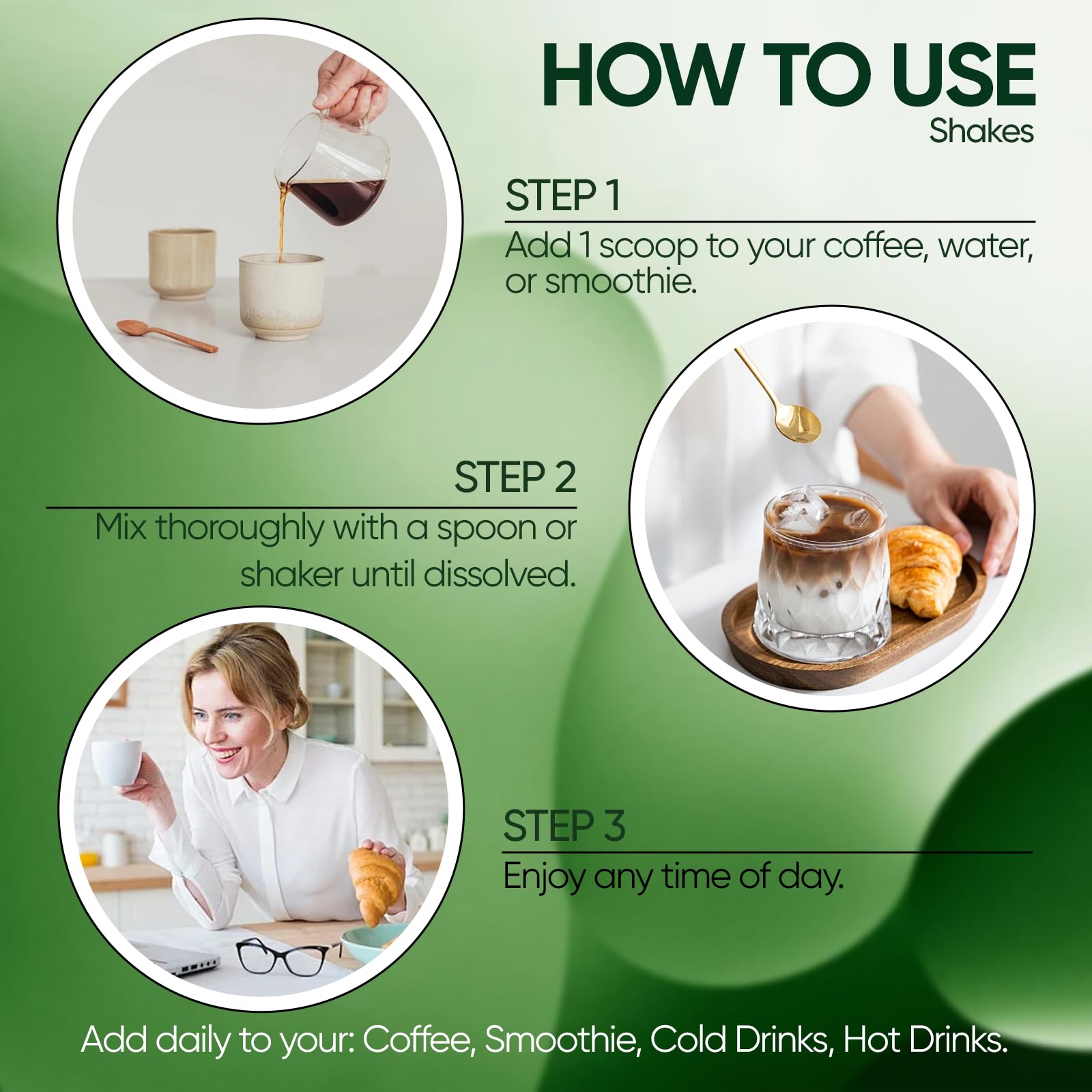 Vlsdoin Halal Collagen Protein Powder in a glass of water