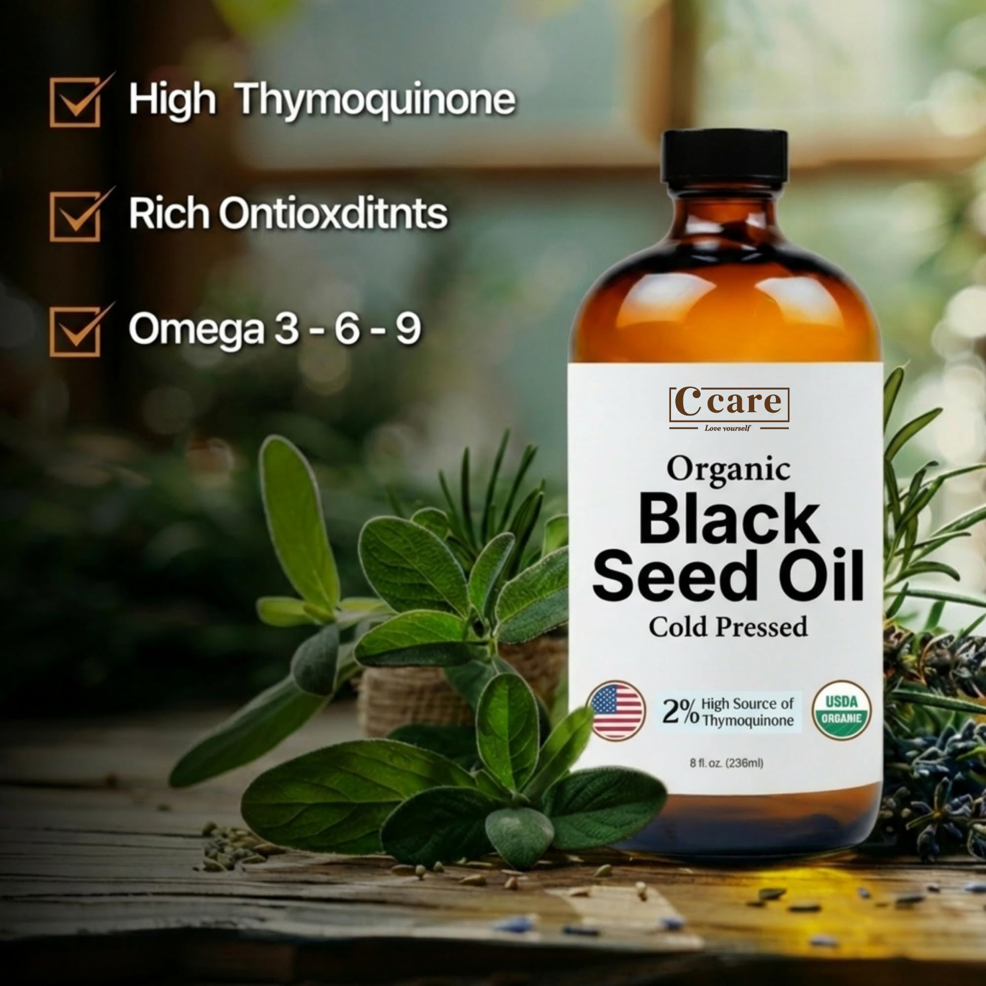 Vocks Black Seed Oil 440g with pouring action