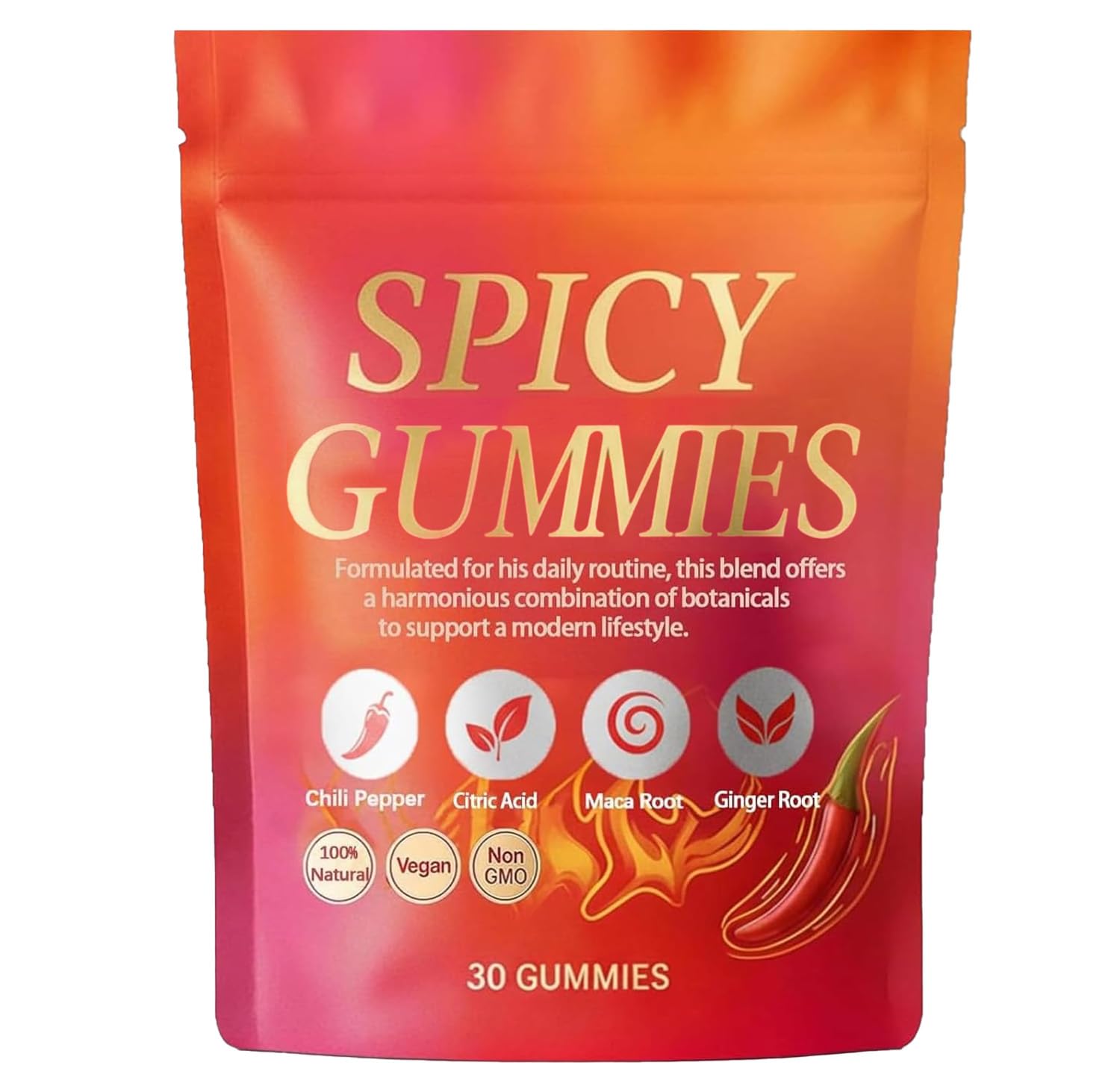 Voererh Hot Peach Gummies front view packaging