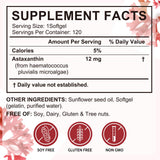 VOGSIG Astaxanthin Softgels opened showing softgels