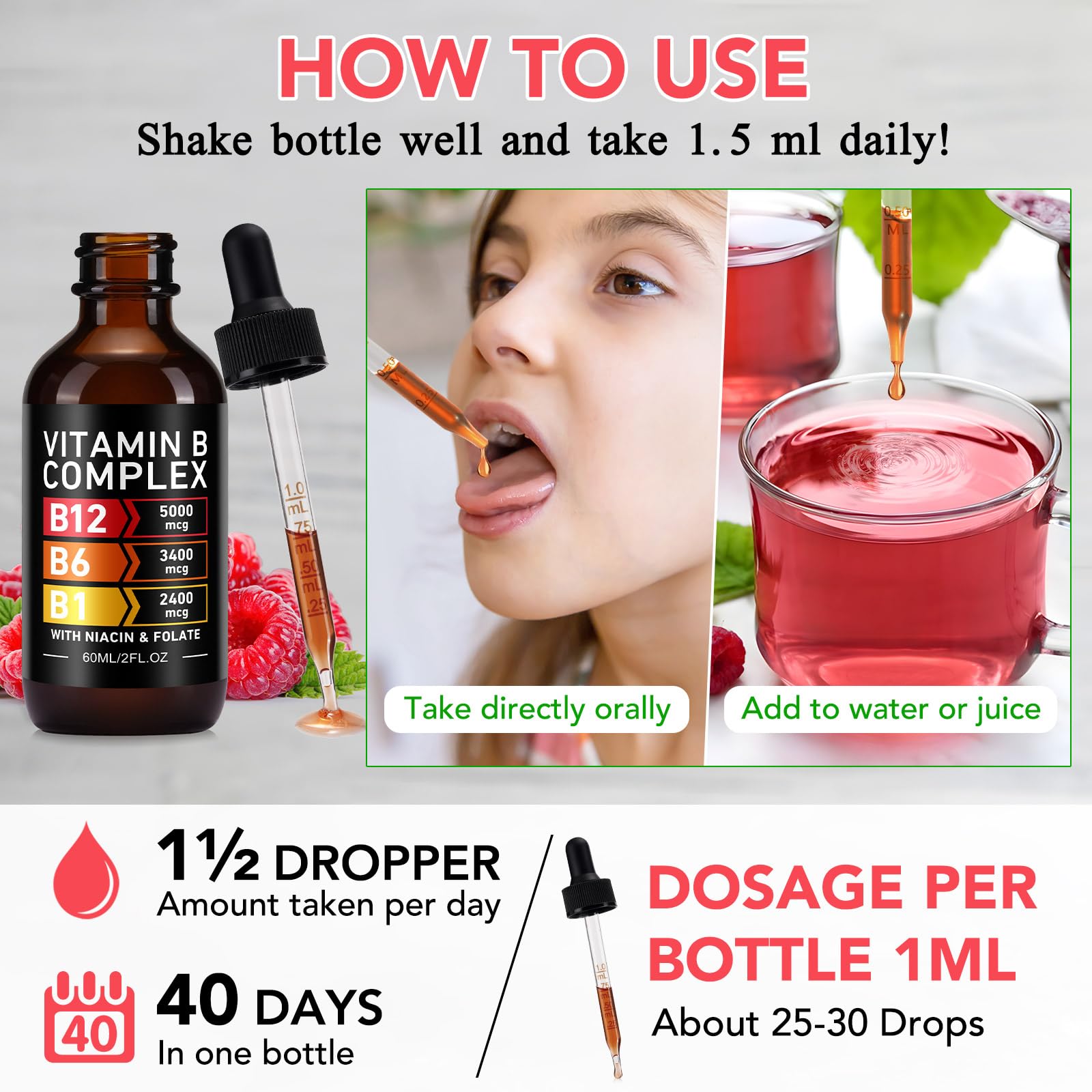 VOGSIG Vitamin B Complex Liquid Drops lifestyle scene with drops