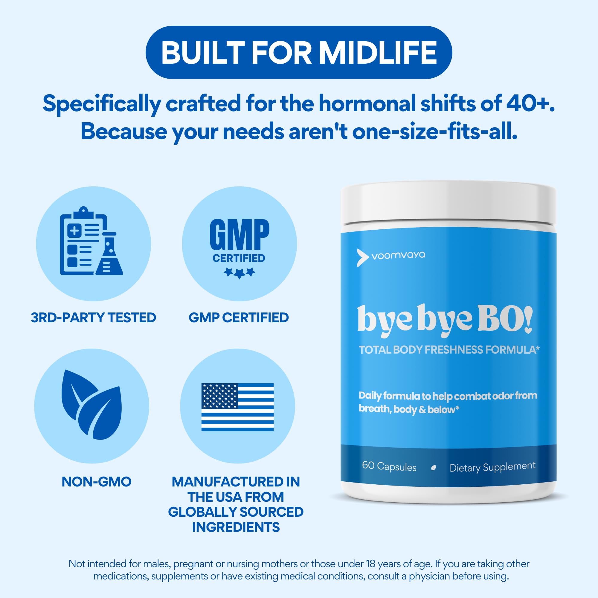 VoomVaya Bye Bye BO supplement ingredients list