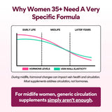 VoomVaya Vein Away capsules with a measuring spoon