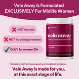 VoomVaya Vein Away ingredients list on the bottle