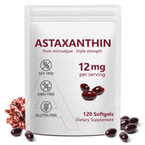 Vortexonix Astaxanthin Softgels 12mg bottle front view