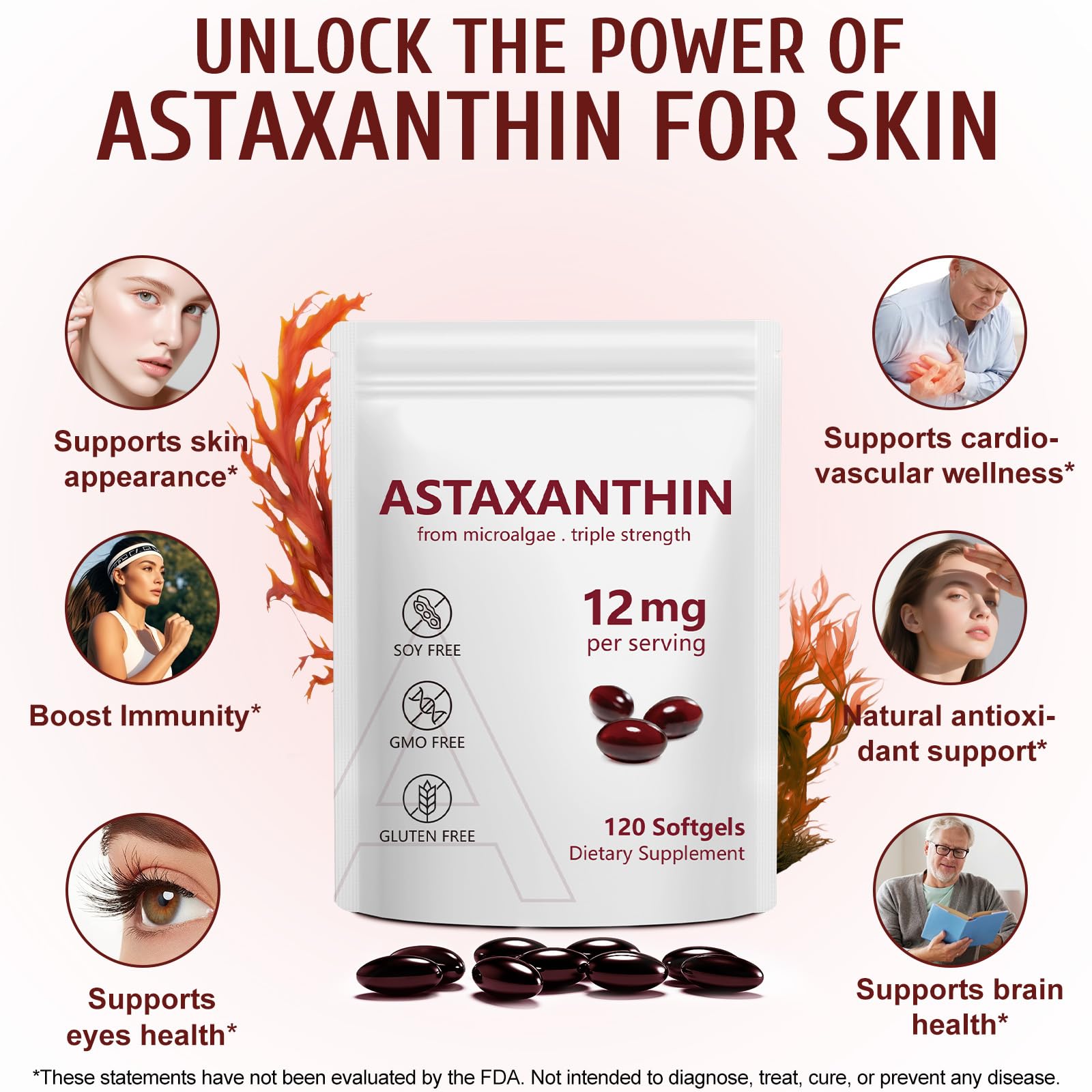 Vortexonix Astaxanthin Softgels 12mg ingredients list