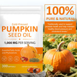 Vortexonix Pumpkin Seed Oil & Saw Palmetto Capsules back view