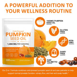 Vortexonix Pumpkin Seed Oil & Saw Palmetto Capsules side view
