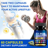 Vortexonix Sea Moss Black Seed Oil Capsules with packaging