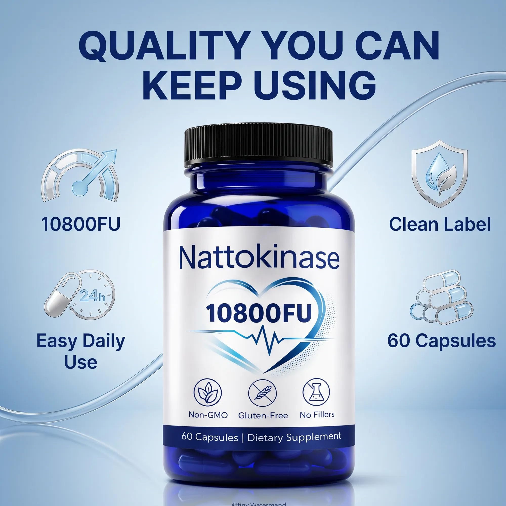 VOSETOKELA Nattokinase 10800 FU Capsules opened bottle