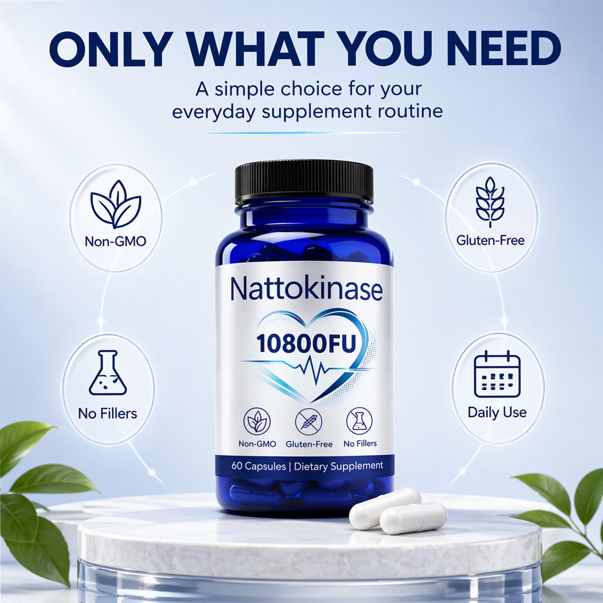 VOSETOKELA Nattokinase 10800 FU Capsules side view