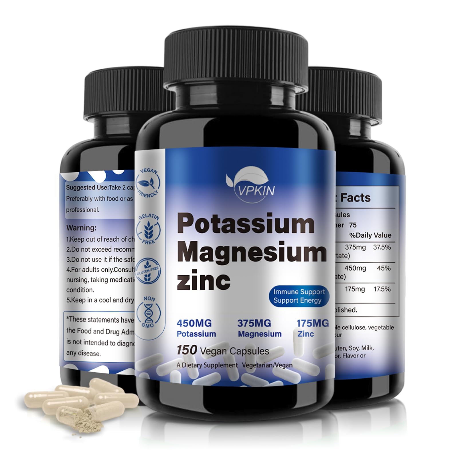 VPKIN Potassium Magnesium Complex 150g front view
