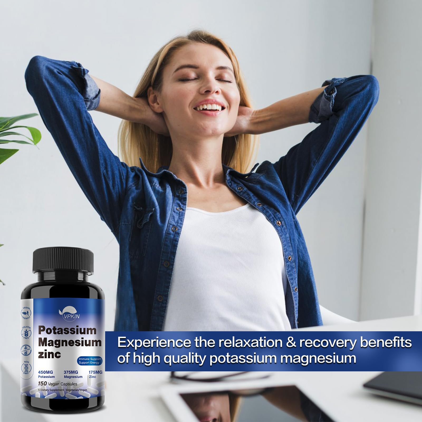 VPKIN Potassium Magnesium Complex 150g lifestyle scene