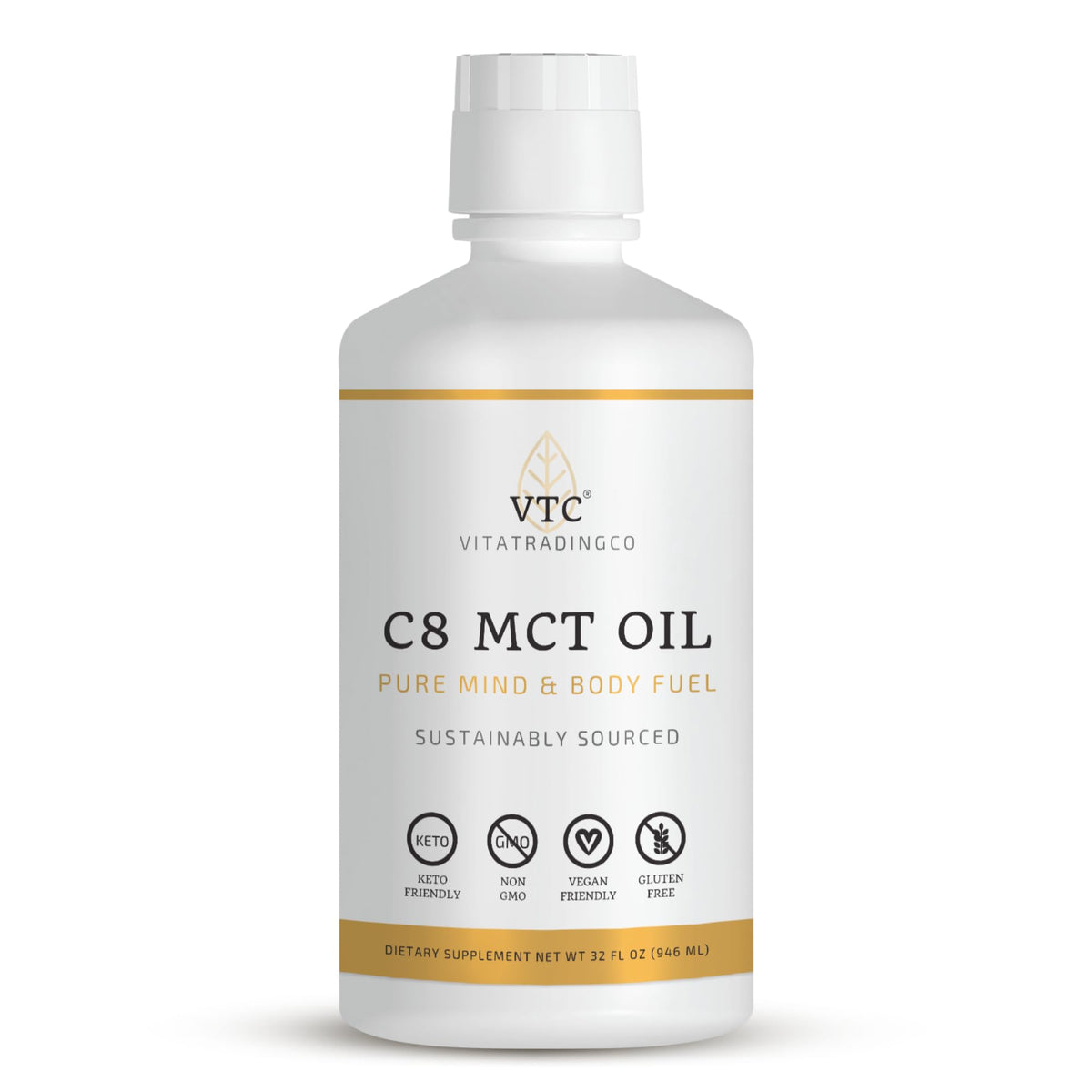 VTC Pure C8 MCT Oil 907g front view