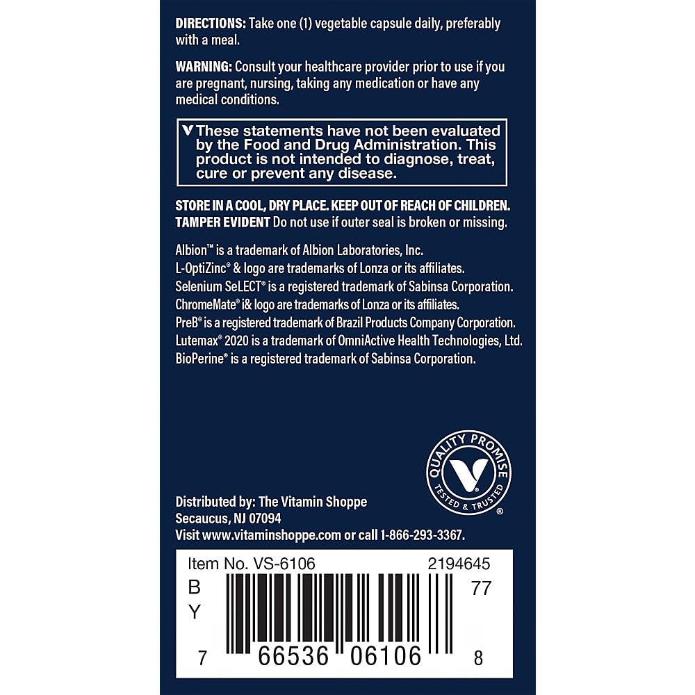 Vthrive Multivitamins 100g side view with details