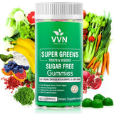 VVN Naturals Super Greens Gummies front view with packaging