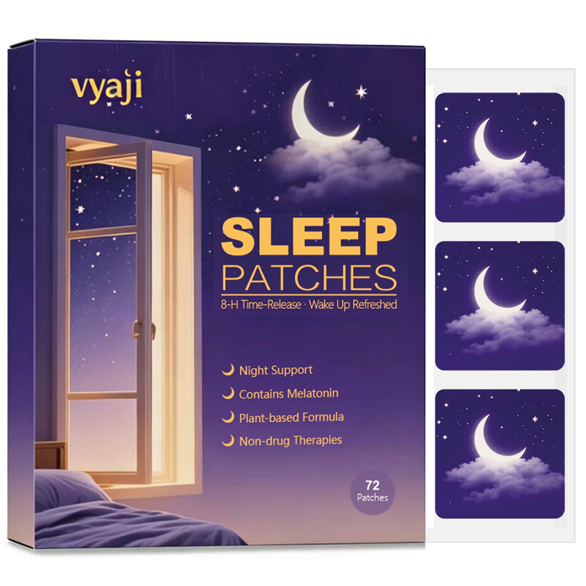 vyaji Sleep Patches front view with packaging