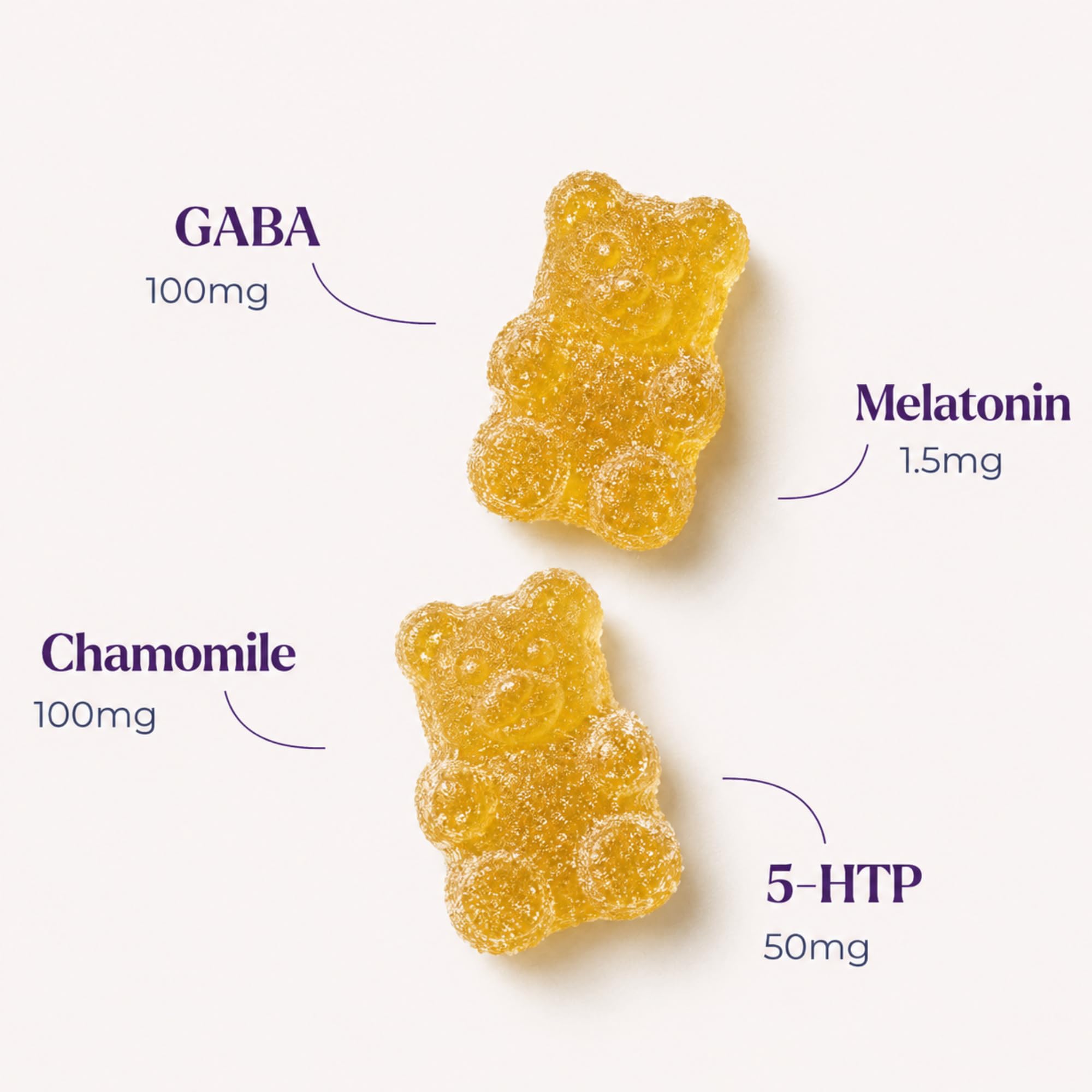 Vybes Co Sleep Gummies ingredients list on packaging
