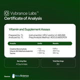 VYBRANCE LABS Creatine Gummies with a measuring scoop