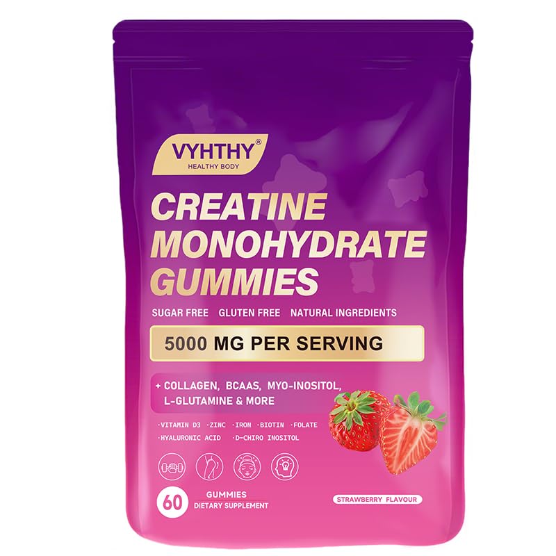VYHTHY Creatine Gummies 5000mg front view with packaging