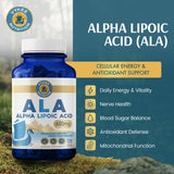Vykee Nutrition Alpha Lipoic Acid 600mg Capsules bottle with label
