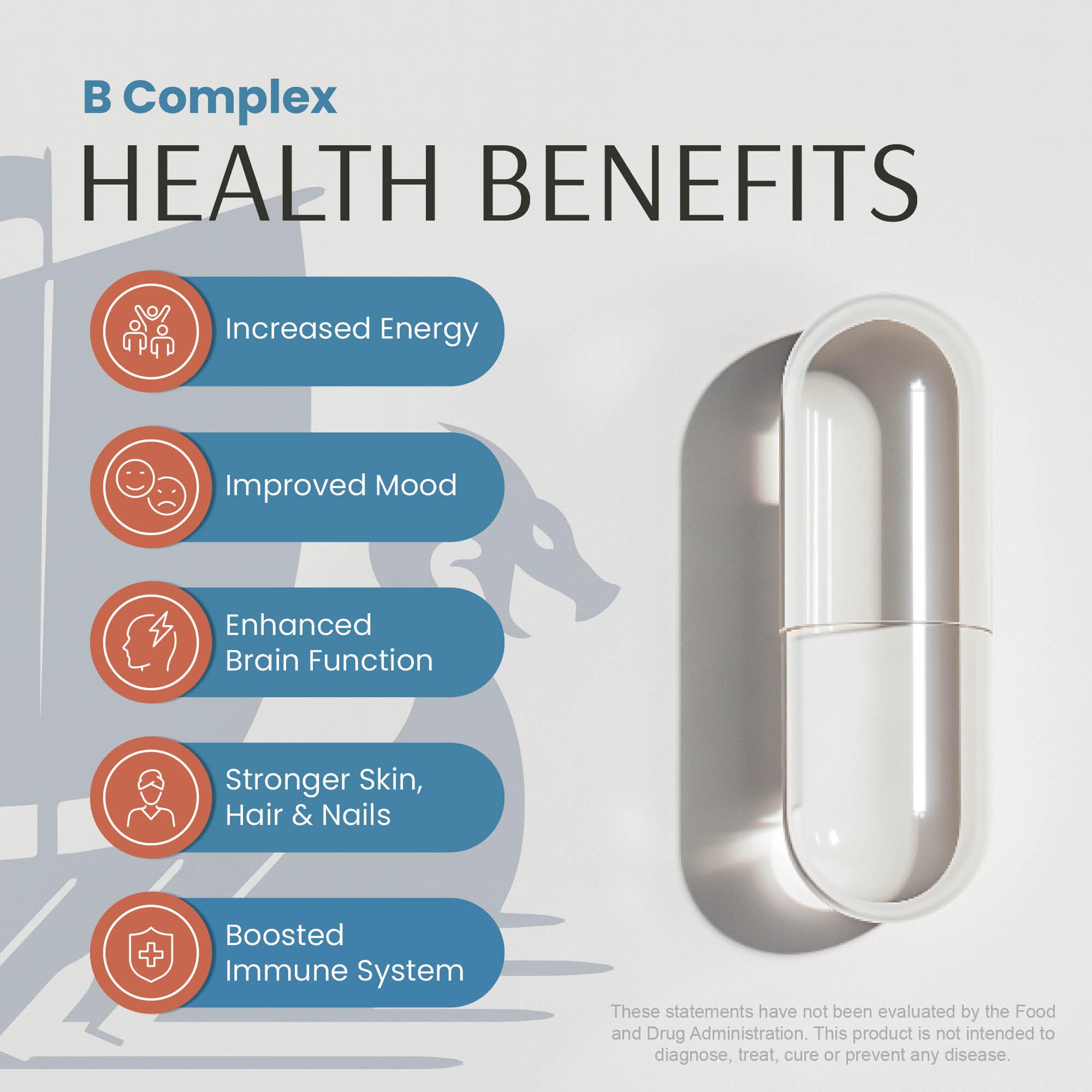 Vykee Nutrition B-Complex Capsules bottle with QR code