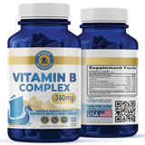 Vykee Nutrition B-Complex Capsules front view with label
