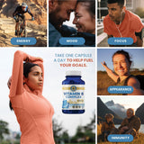 Vykee Nutrition B-Complex Capsules on a wooden table