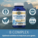 Vykee Nutrition B-Complex Capsules side view showing dosage