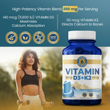 Vykee Nutrition D3 K2 vitamin capsules with packaging