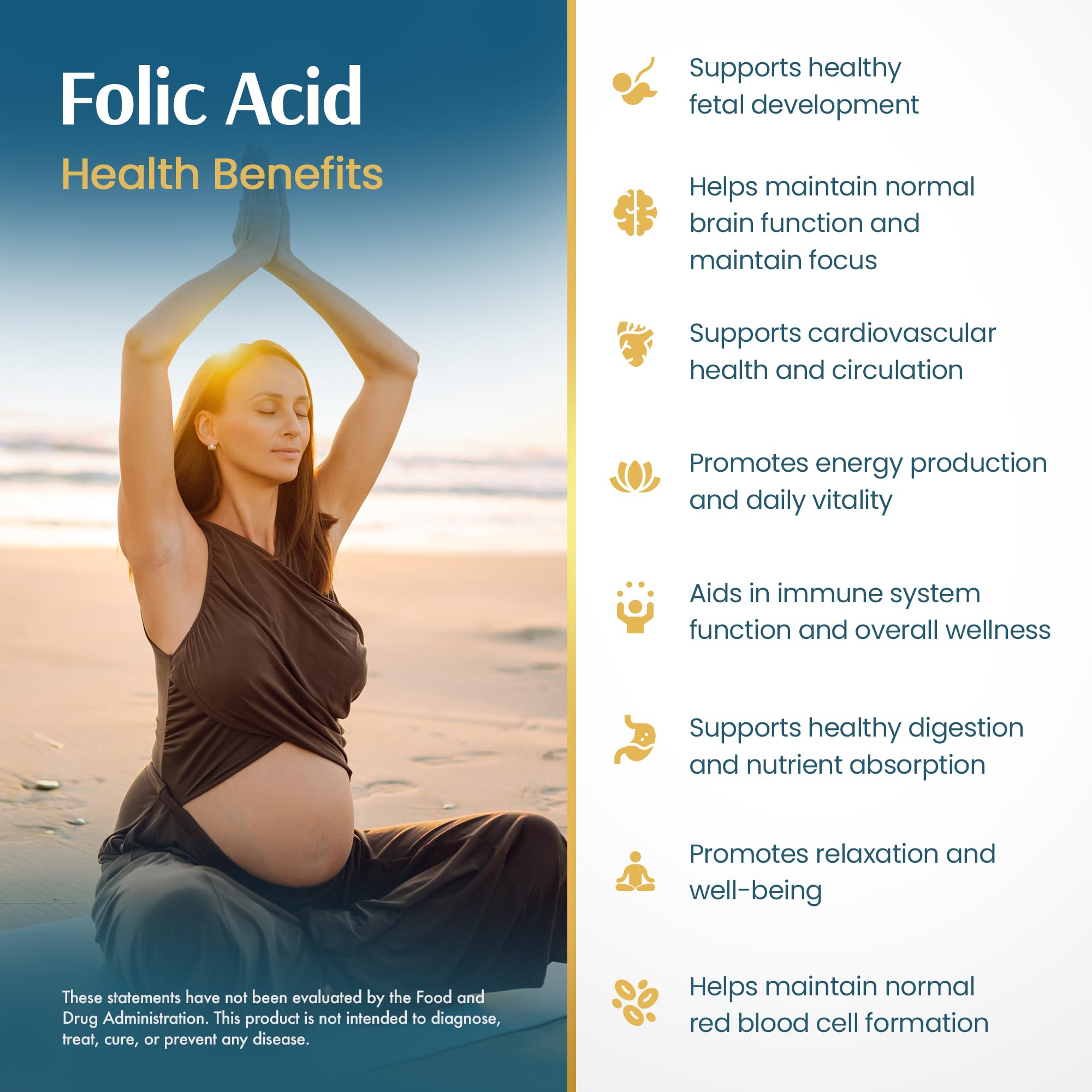 Vykee Nutrition Folic Acid 1,850 mcg DFE capsules in hand