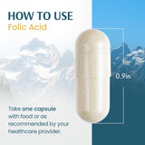 Vykee Nutrition Folic Acid 1,850 mcg DFE capsules with measuring spoon