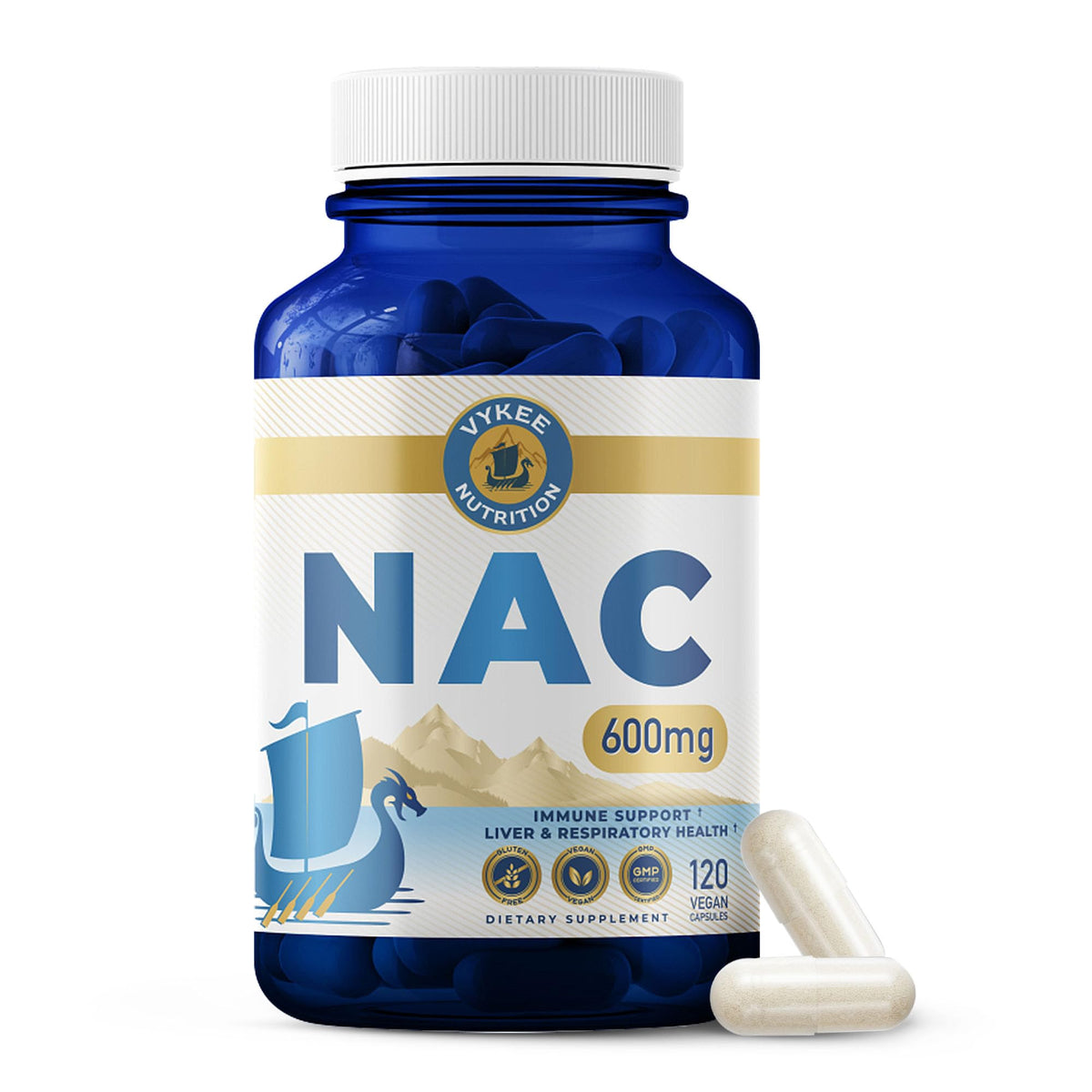 Vykee Nutrition NAC Capsules 600mg front view