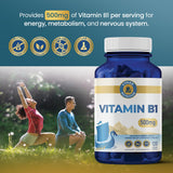 Vykee Nutrition Vitamin B1 (Thiamine) capsules on a wooden table