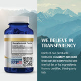 Vykee Nutrition Vitamin B1 (Thiamine) capsules with QR code for transparency