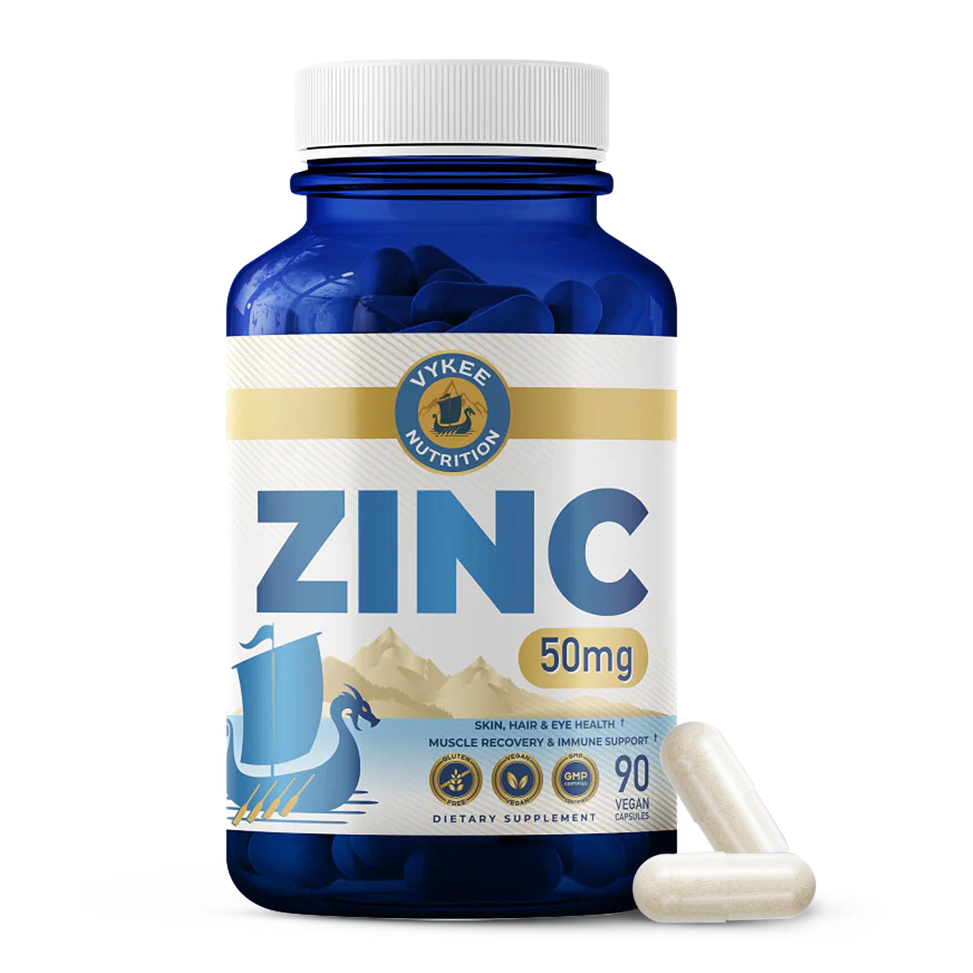 Vykee Nutrition Zinc Picolinate 50mg capsules front view